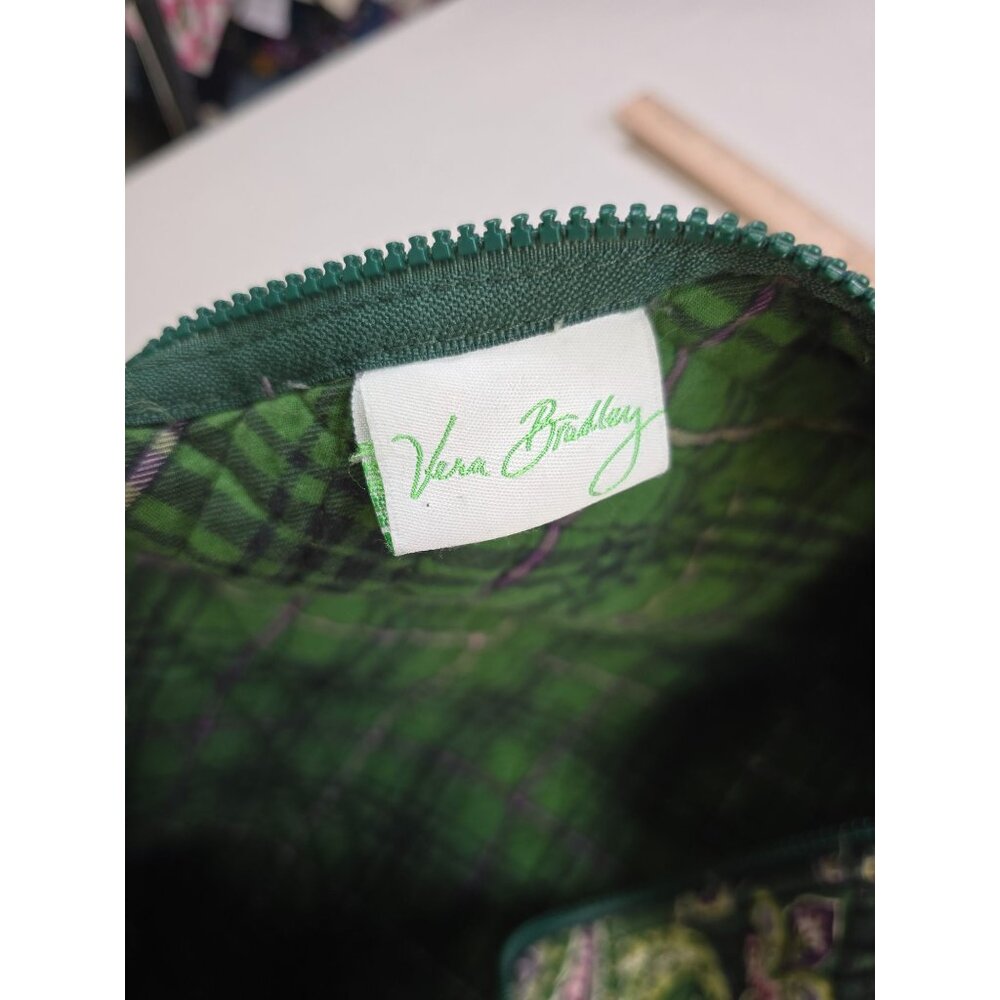 Vera Bradley Quilted Cotton Chelsea Green Paisley Duffel Bag Retired Color - Picture 3 of 7